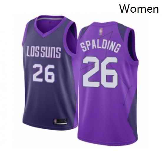 Womens Phoenix Suns 26 Ray Spalding Swingman Purple Basketball Jersey City Edition